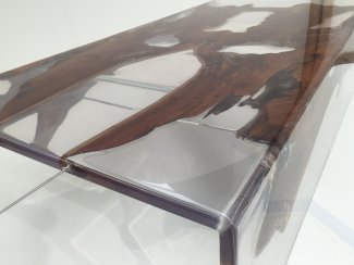 Close up of the Rorschach coffee table